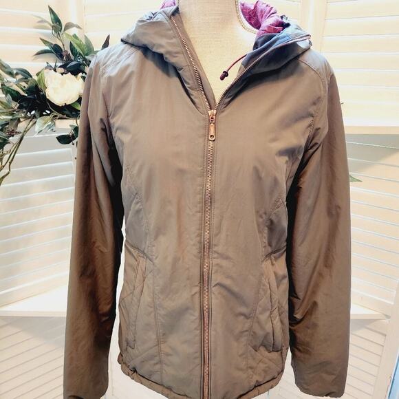 MOUNTAIN HARDWARE GREEN HOODED JACKET WITH ZIP POCKETS SIZE MED - Picture 1 of 10